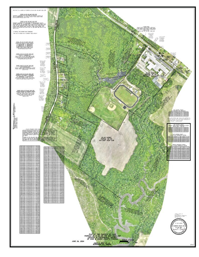 Academic Campus Site Plat Survey with Aerial ..
